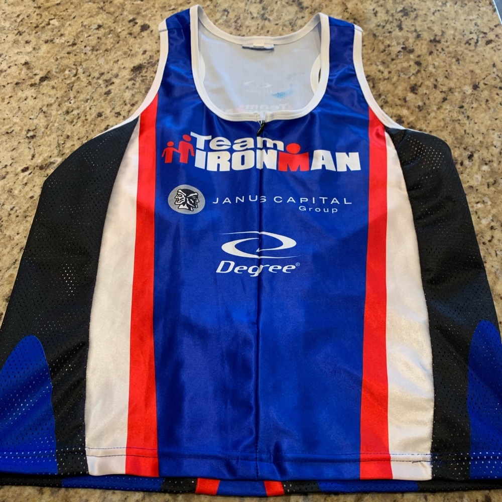 Triathlon top, large, 3/4 zip